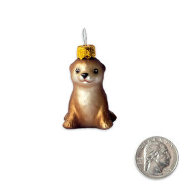 SF Mercantile Mini Sea Lion Glass Ornament