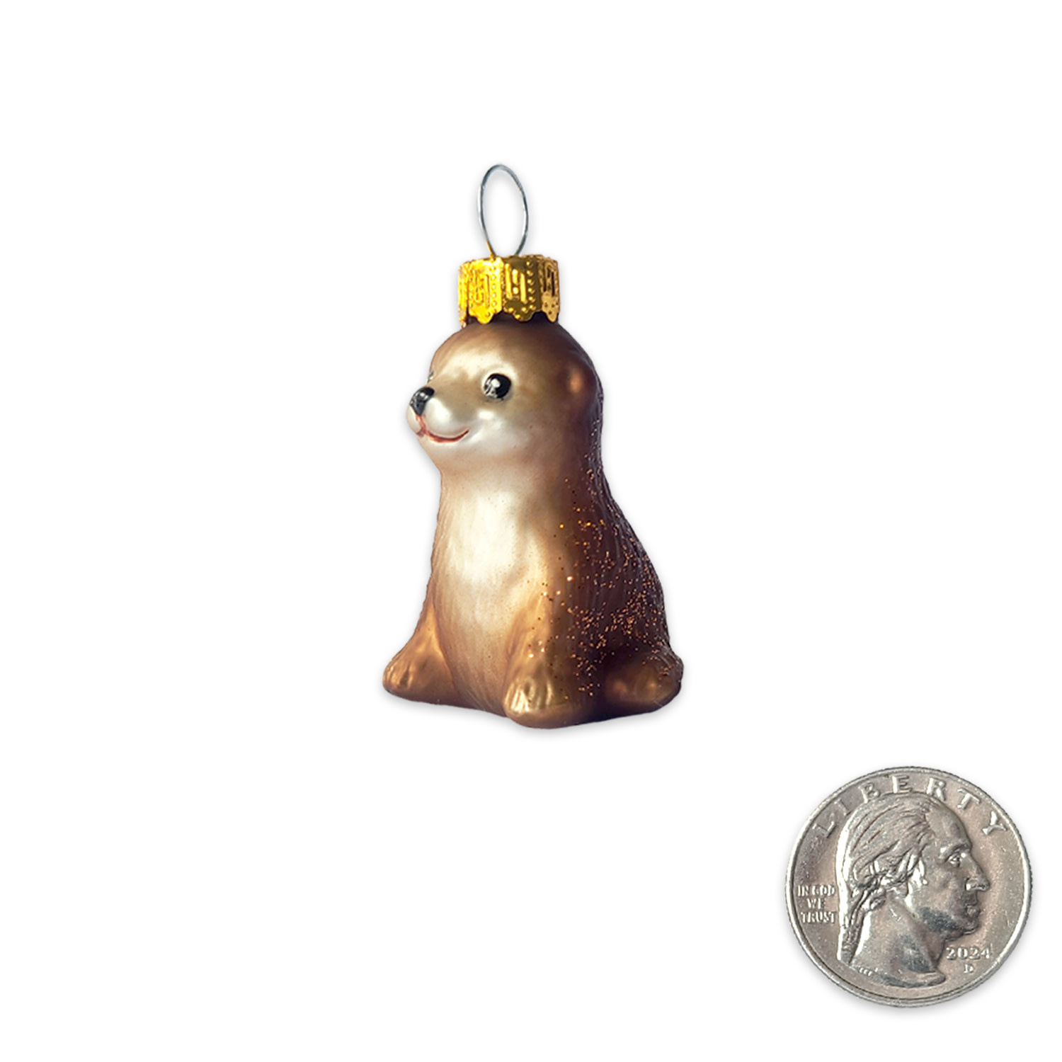 SF Mercantile Mini Sea Lion Glass Ornament