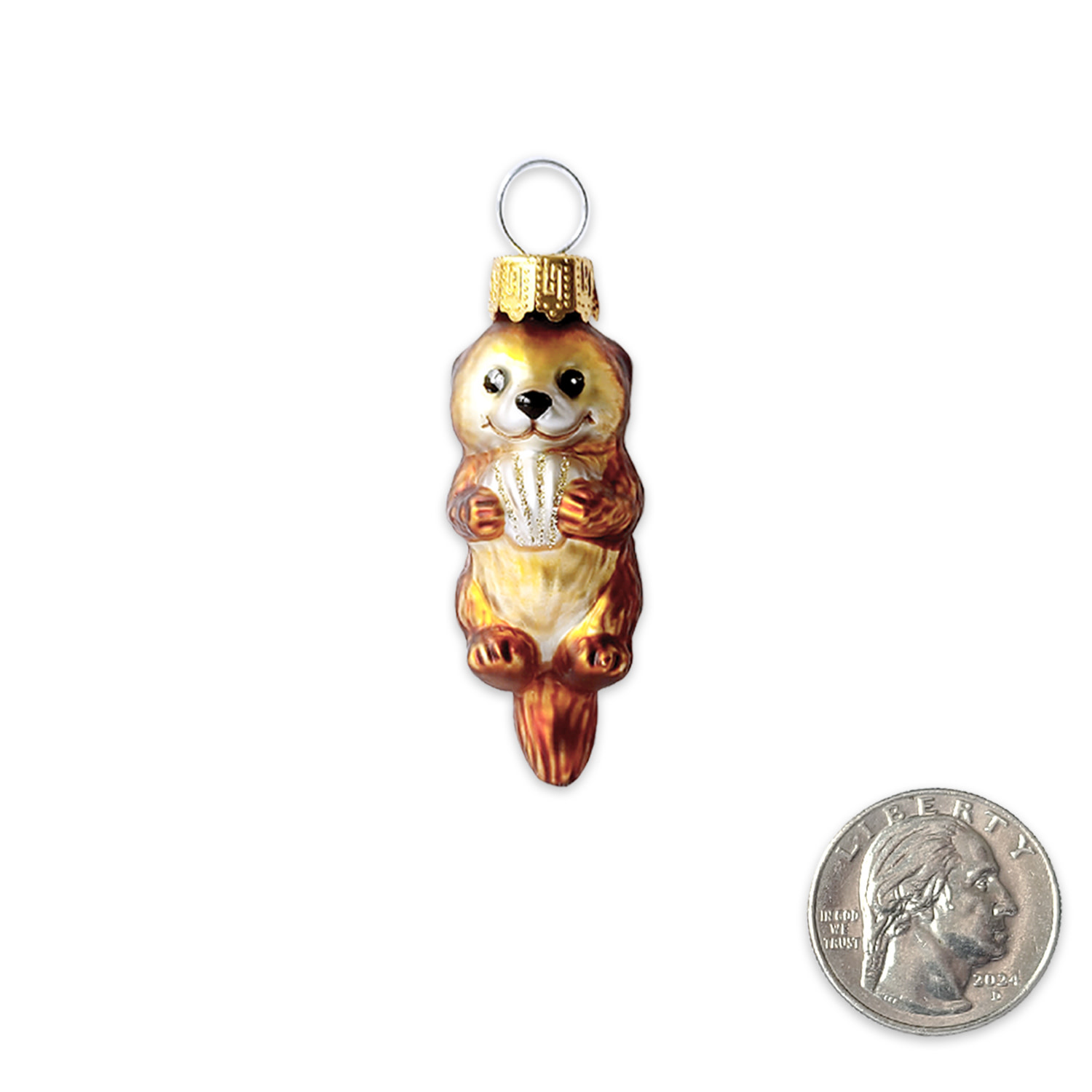 SF Mercantile Mini Sea Otter Glass Ornament