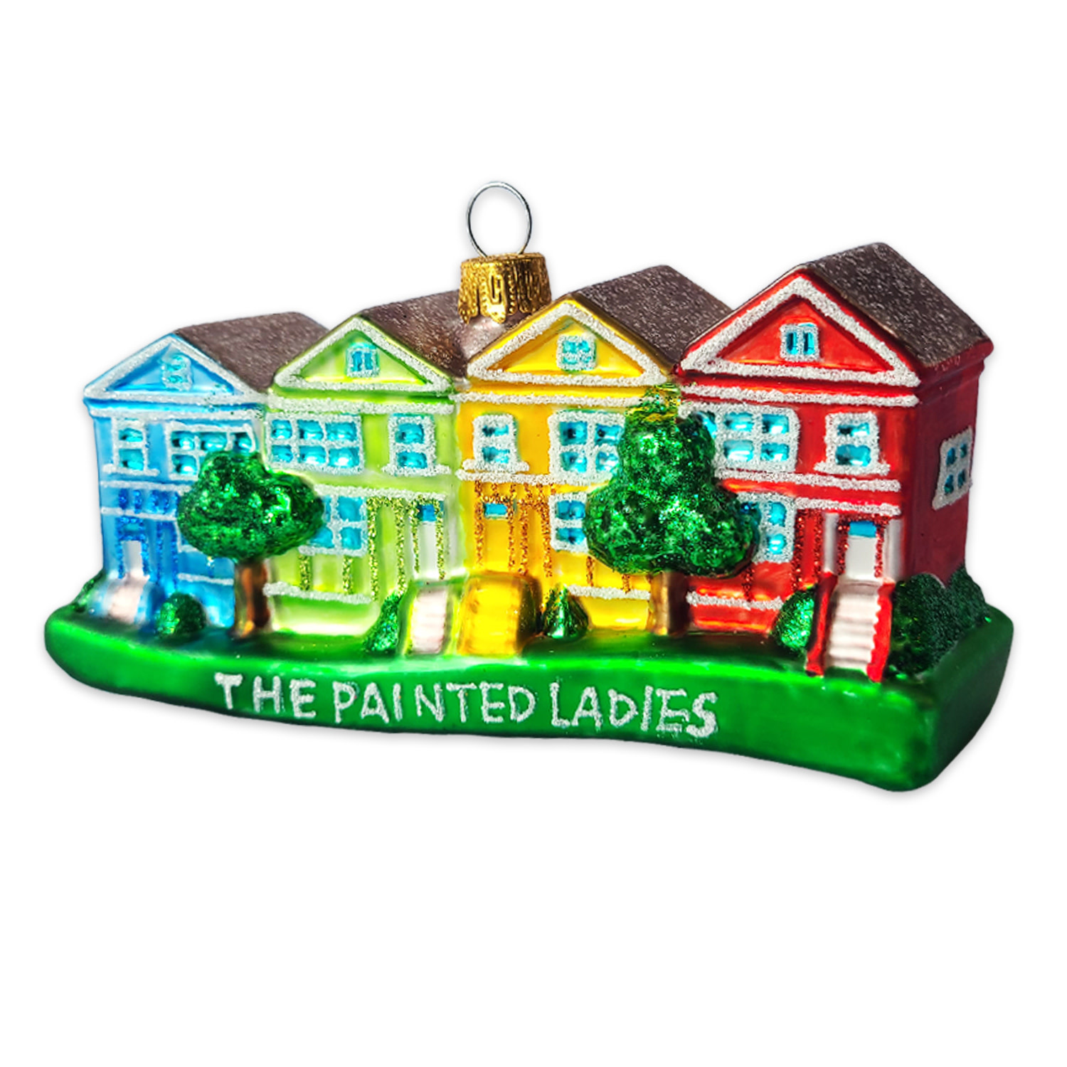 SF Mercantile Painted Ladies Glass Ornament