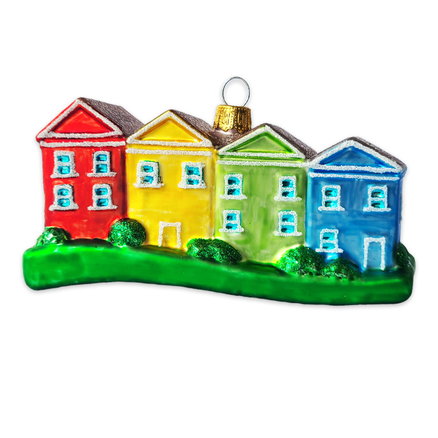 SF Mercantile Painted Ladies Glass Ornament