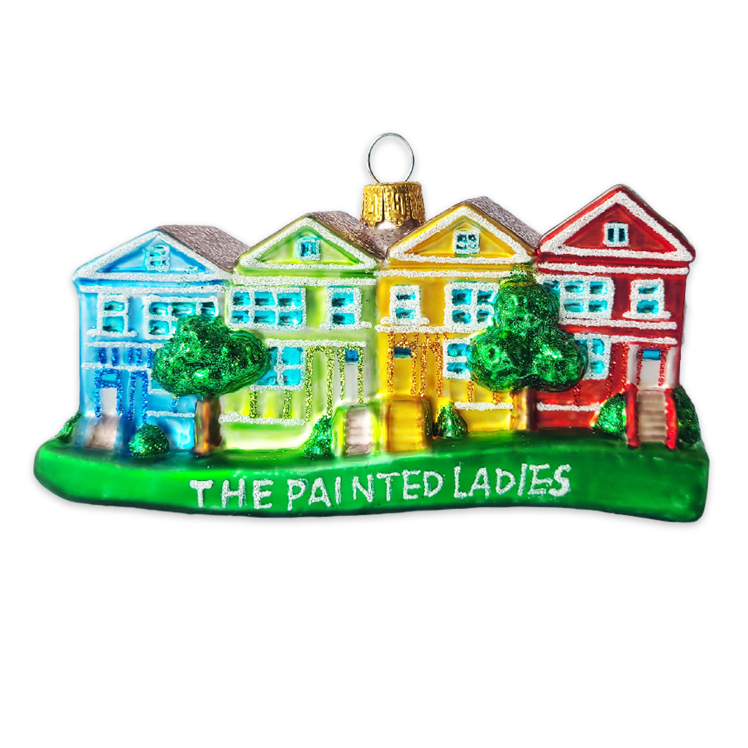 SF Mercantile Painted Ladies Glass Ornament