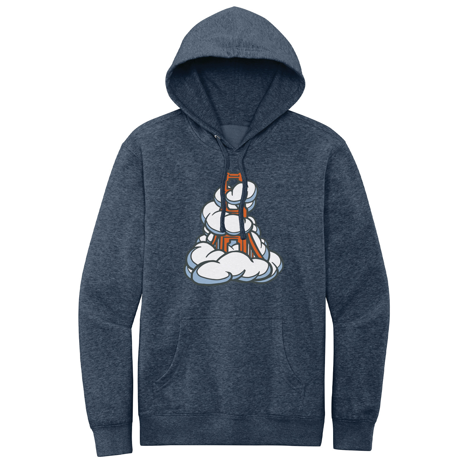 GGB in Fog P/O Hoodie Lt. Heather Navy,