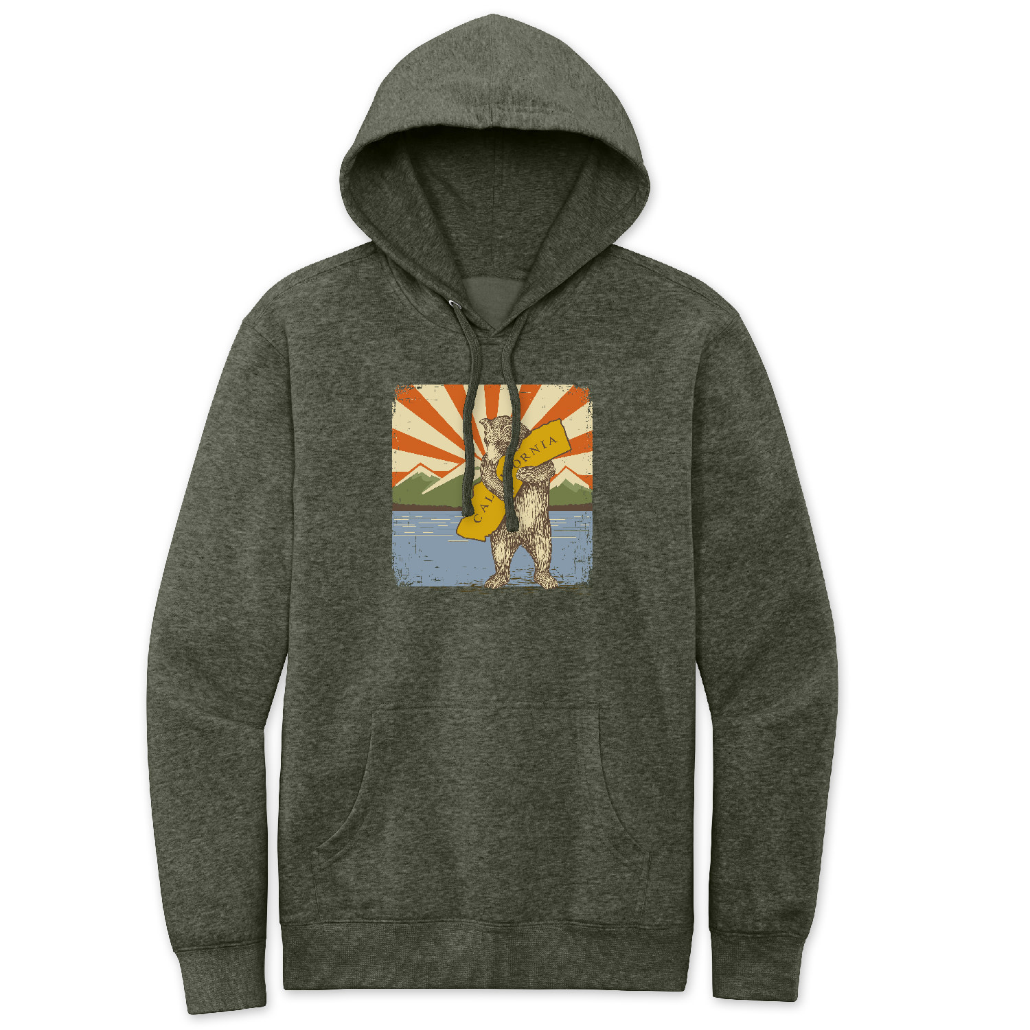 Mountain Bear P/O Hoodie Heather Olive,