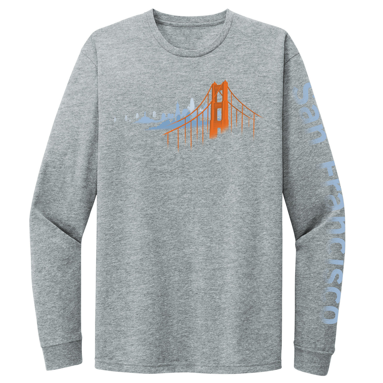 SF Fog Long Sleeve Tee, Lt. Heather Grey