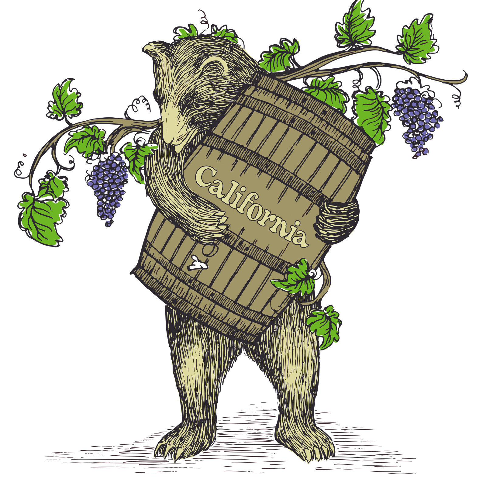 Wine Barrel Bear Tote