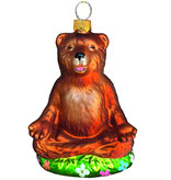 SF Mercantile Zen Bear Glass Ornament