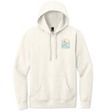 Wavy Bridge Unisex Pullover Hoodie, Cream,