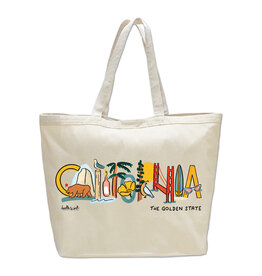 California Landmark Lettering  Beach Bag