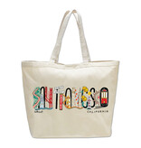 San Francisco Landmark Lettering  Beach Bag