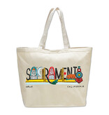 Sacramento Landmark Lettering  Beach Bag