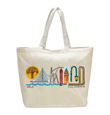 Oakland Landmark Lettering  Beach Bag