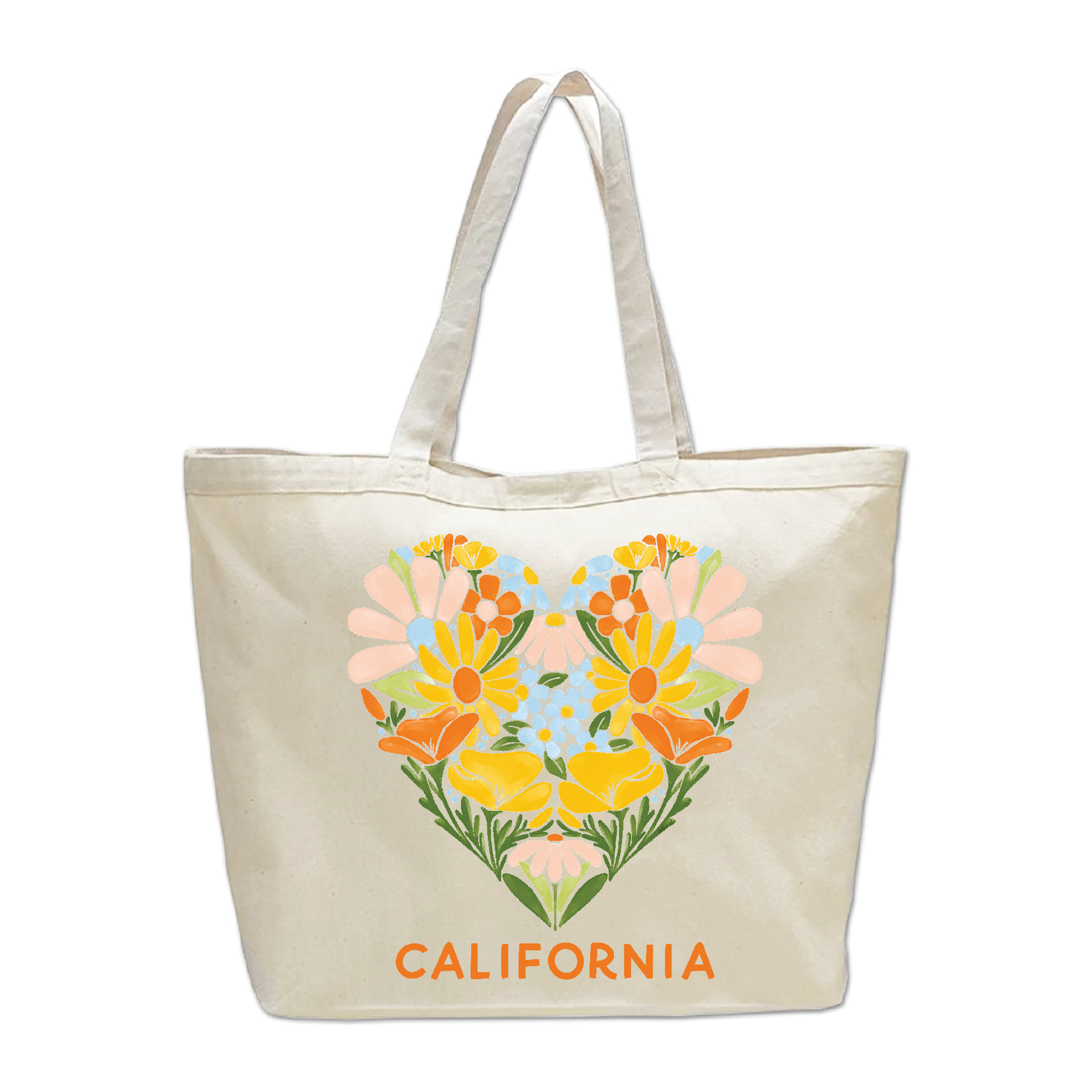 California Love Blooms Beach Bag