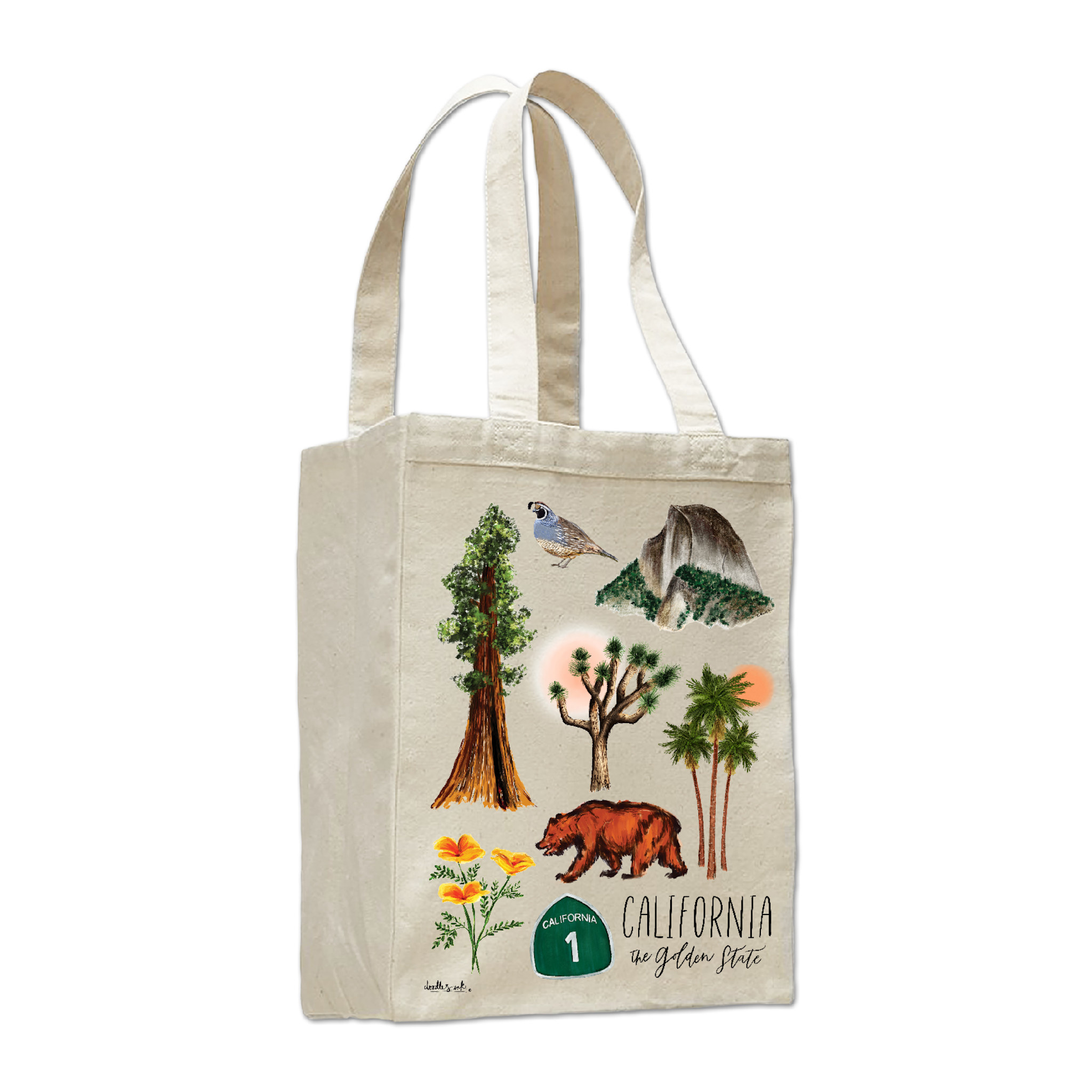 California Collage Book Bag