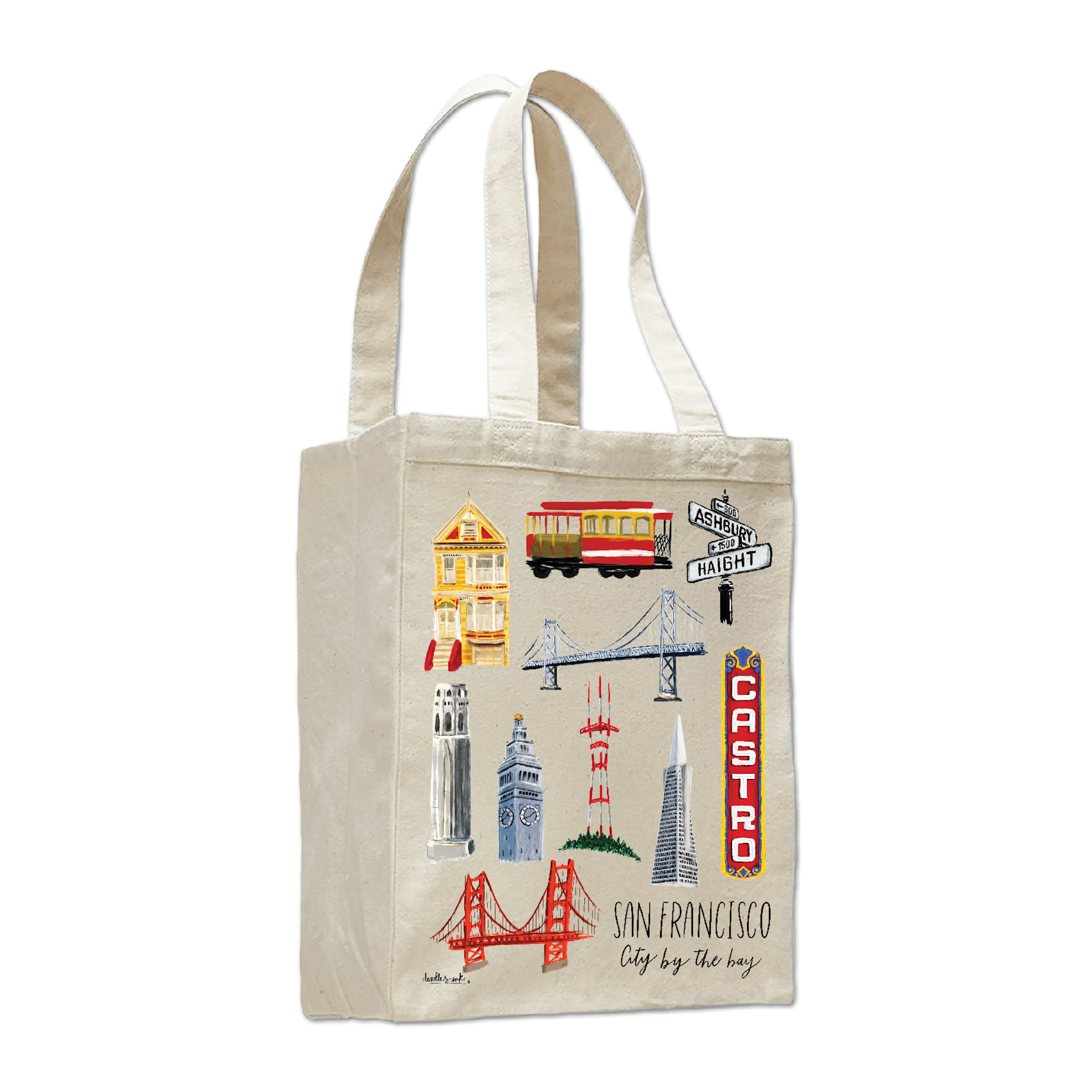 San Francisco Collage Book Bag