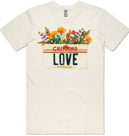 CA Love License Plate Unisex Tee, Cream