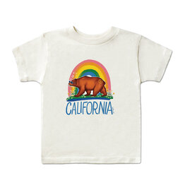 Good Vibes Bear Kids Tee, Cream