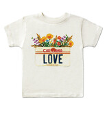 CA Love License Plate Kids Tee, Cream