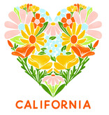 California Love Blooms Beach Bag