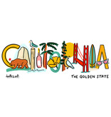 California Landmark Lettering  Beach Bag