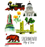 Sacramento Collage Book Bag