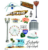 Los Angeles Collage Book Bag