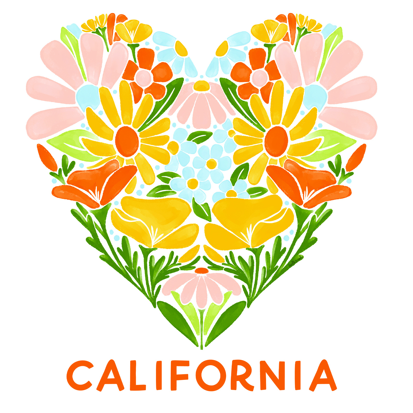 California Love Blooms Book Bag