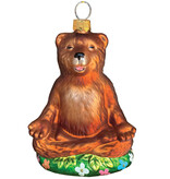 SF Mercantile Zen Bear Glass Ornament