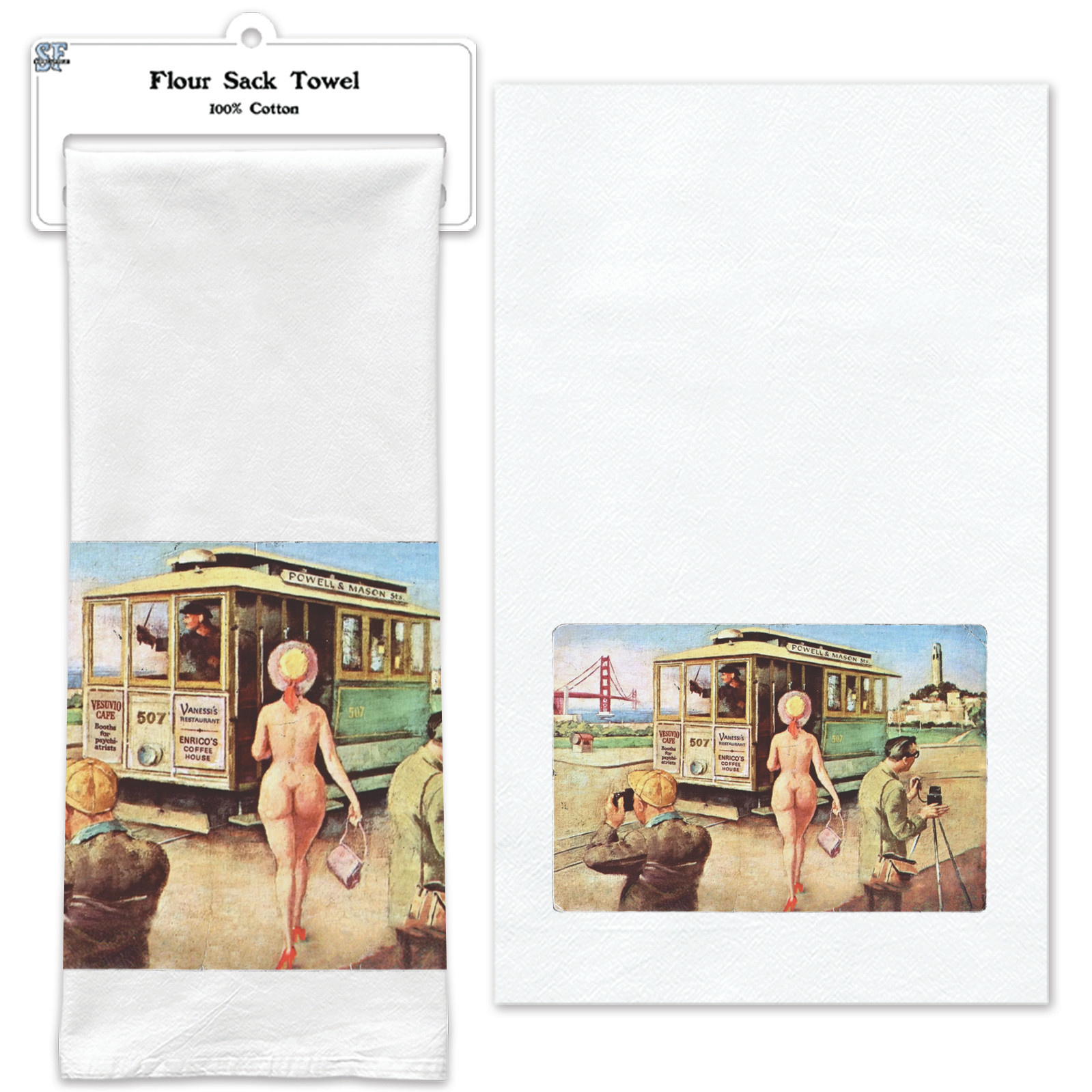Double Exposure Flour Sack Tea Towel