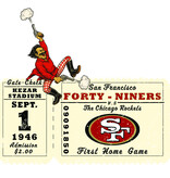 SF Mercantile 49ers at Kezar Stadium 1946 Tee, Black