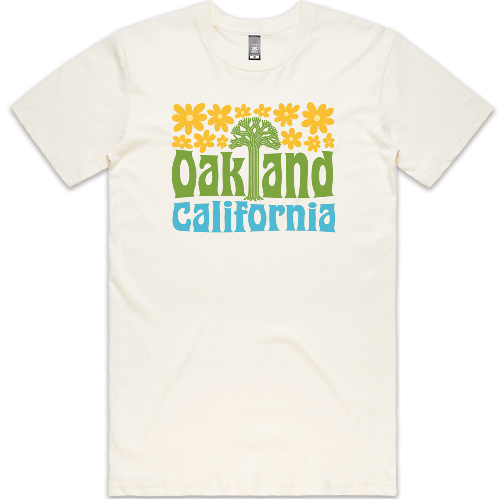 Oakland Groovy Unisex Tee, Cream