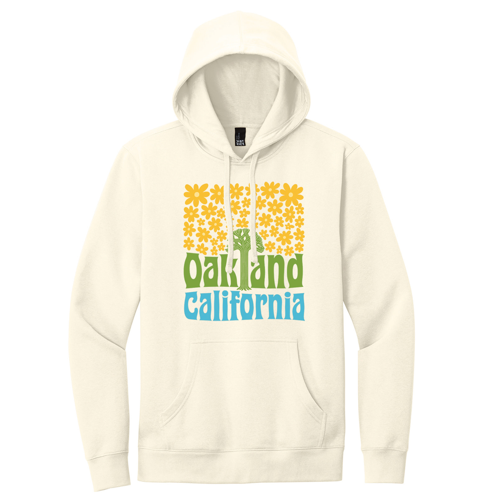Oakland Groovy Unisex Hoodie, Cream