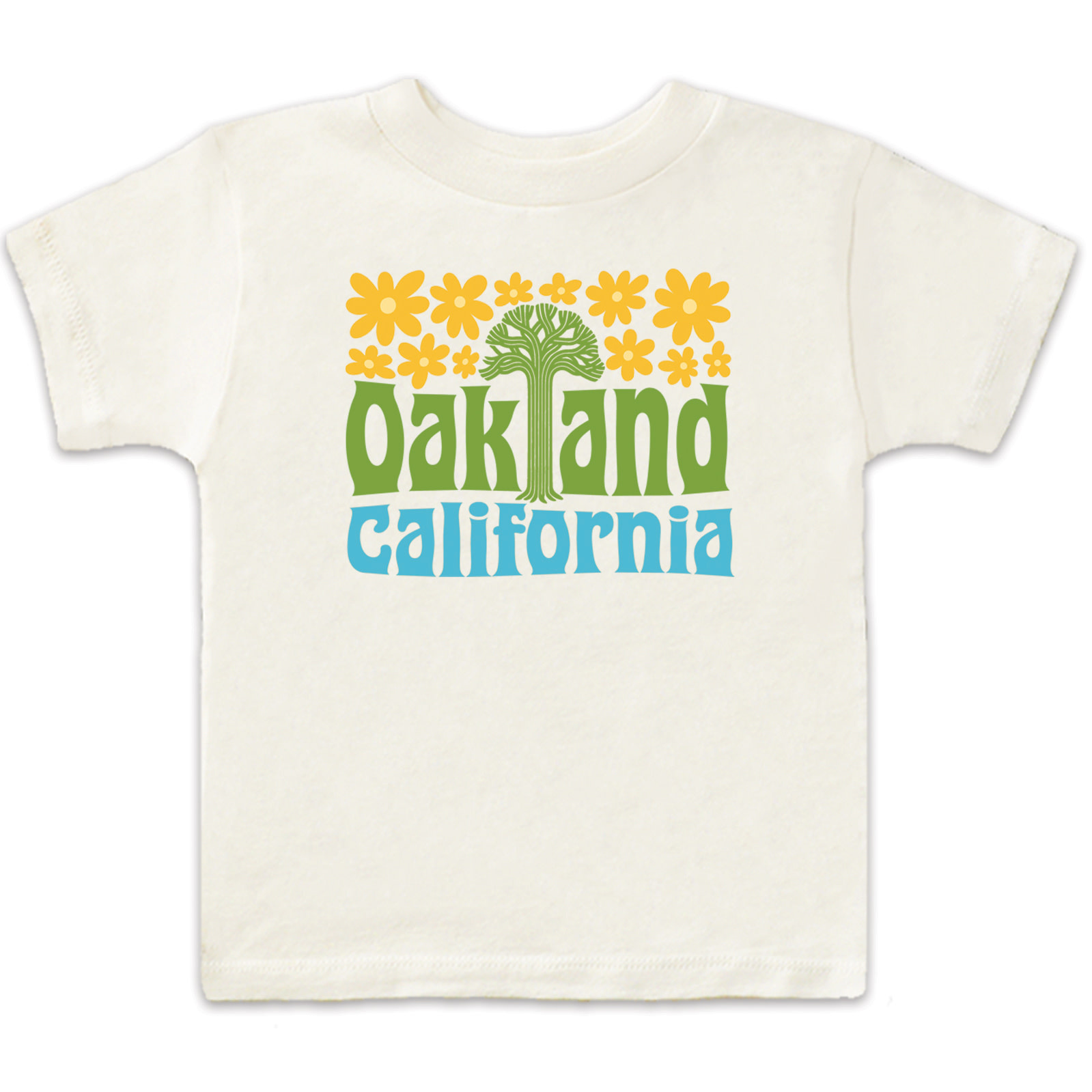 Oakland Groovy Kids Tee, Cream