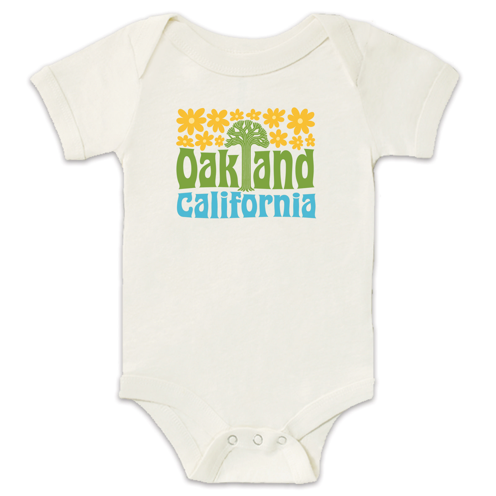 Oakland Groovy Onesie, Cream