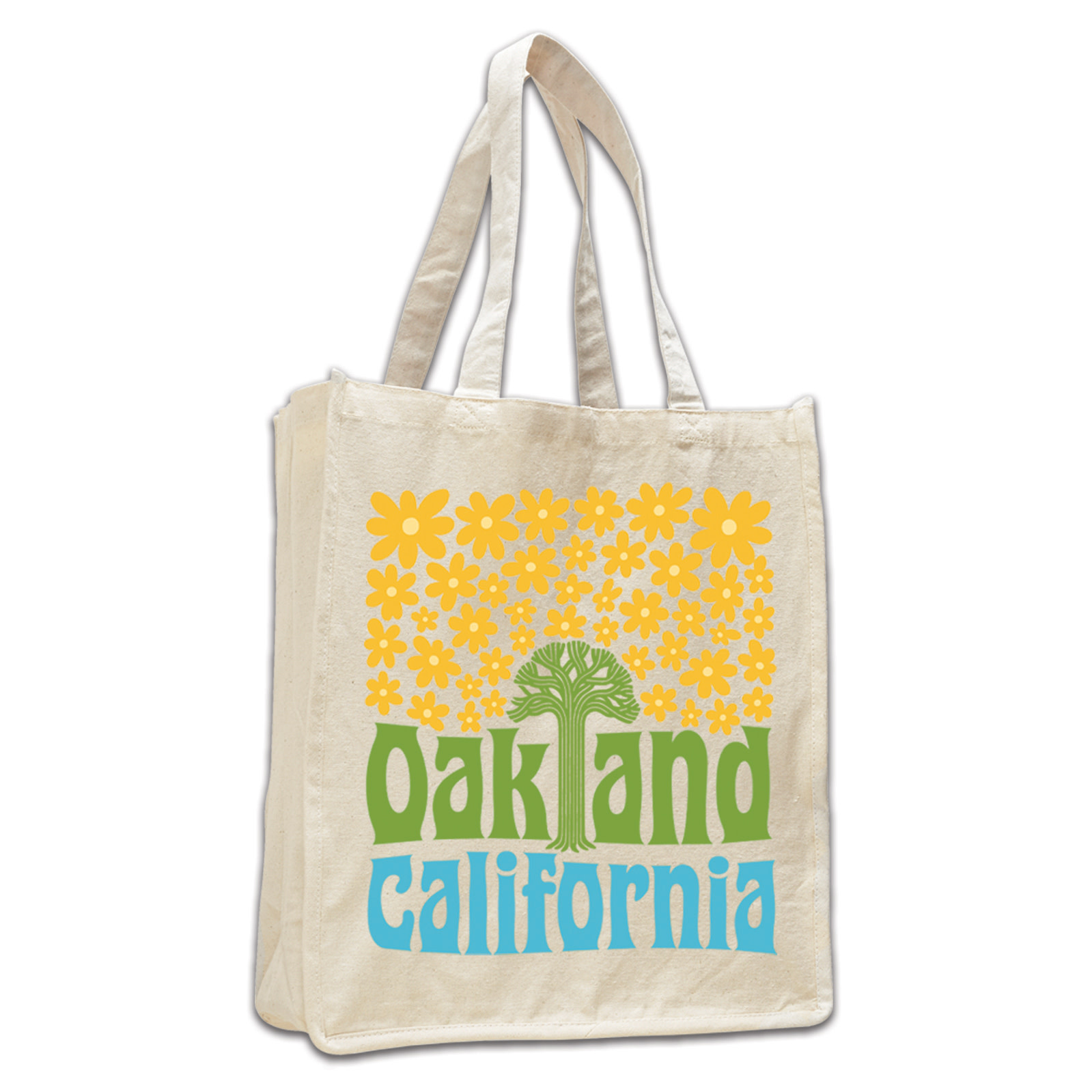 Oakland Groovy Large Shopping Tote