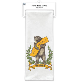 Oakland Bear Flour Sack Tea Towel