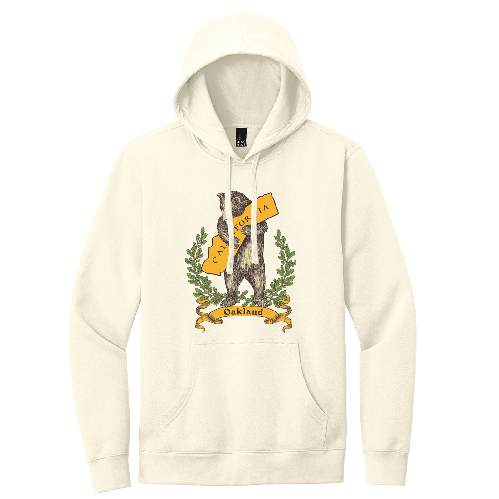 Oakland Bear Unisex Pullover Hoodie, Cream