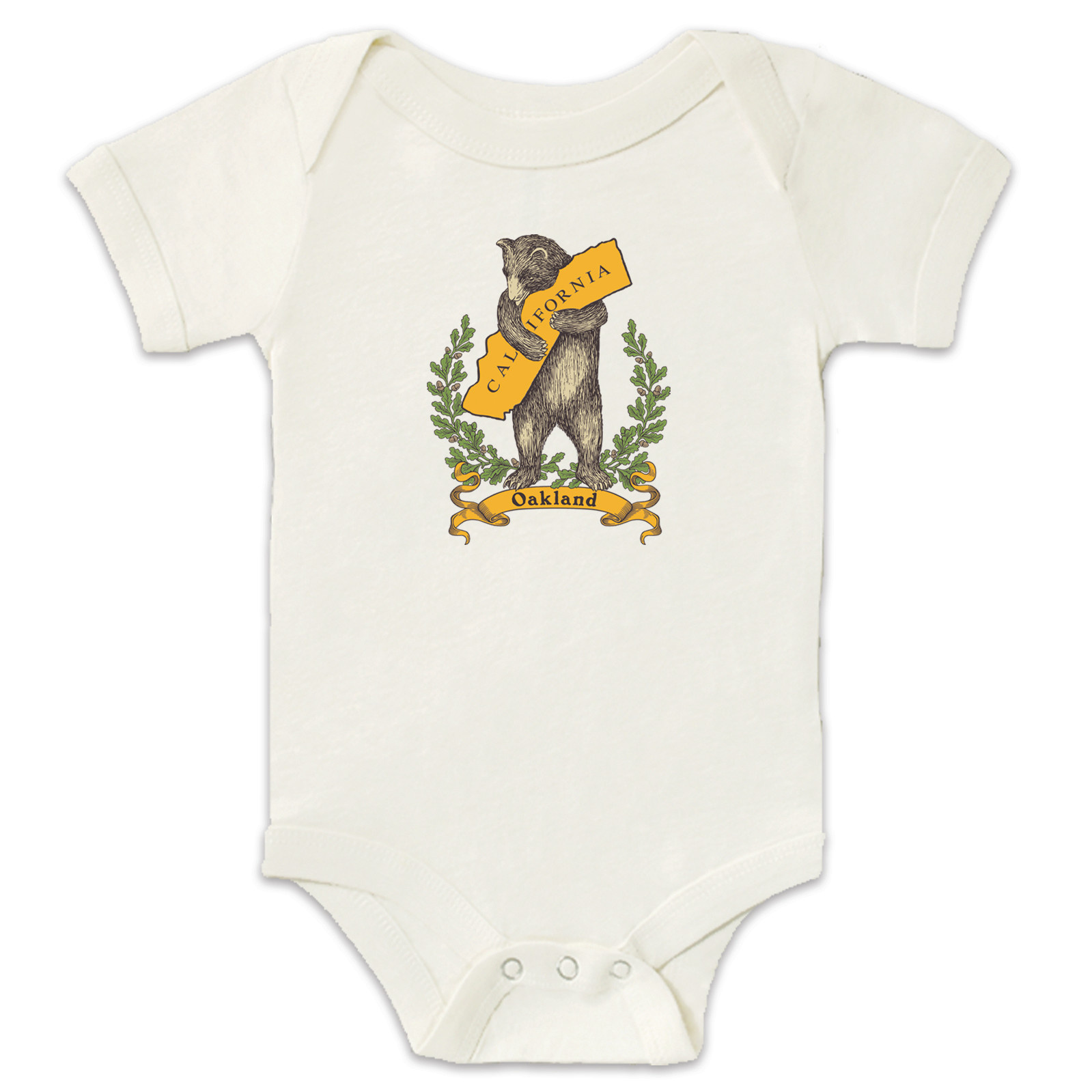Oakland Bear Onesie, Cream