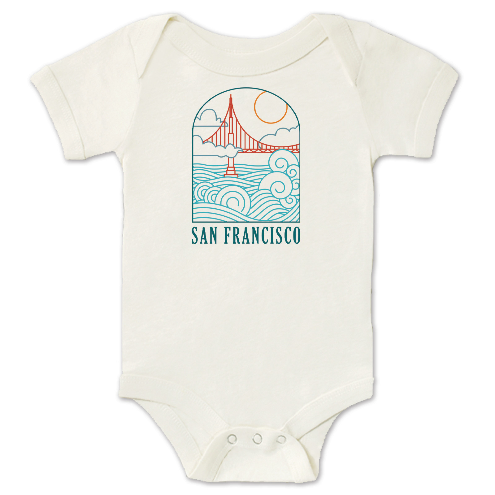 Wavy Bridge Cream Onesie
