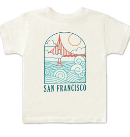 Wavy Bridge Kids Tee, Cream