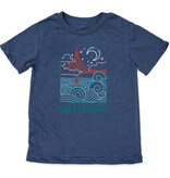 Wavy Bridge at Night Kids Tee, Lt. Navy