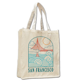 Wavy Bridge LG Shopping Tote