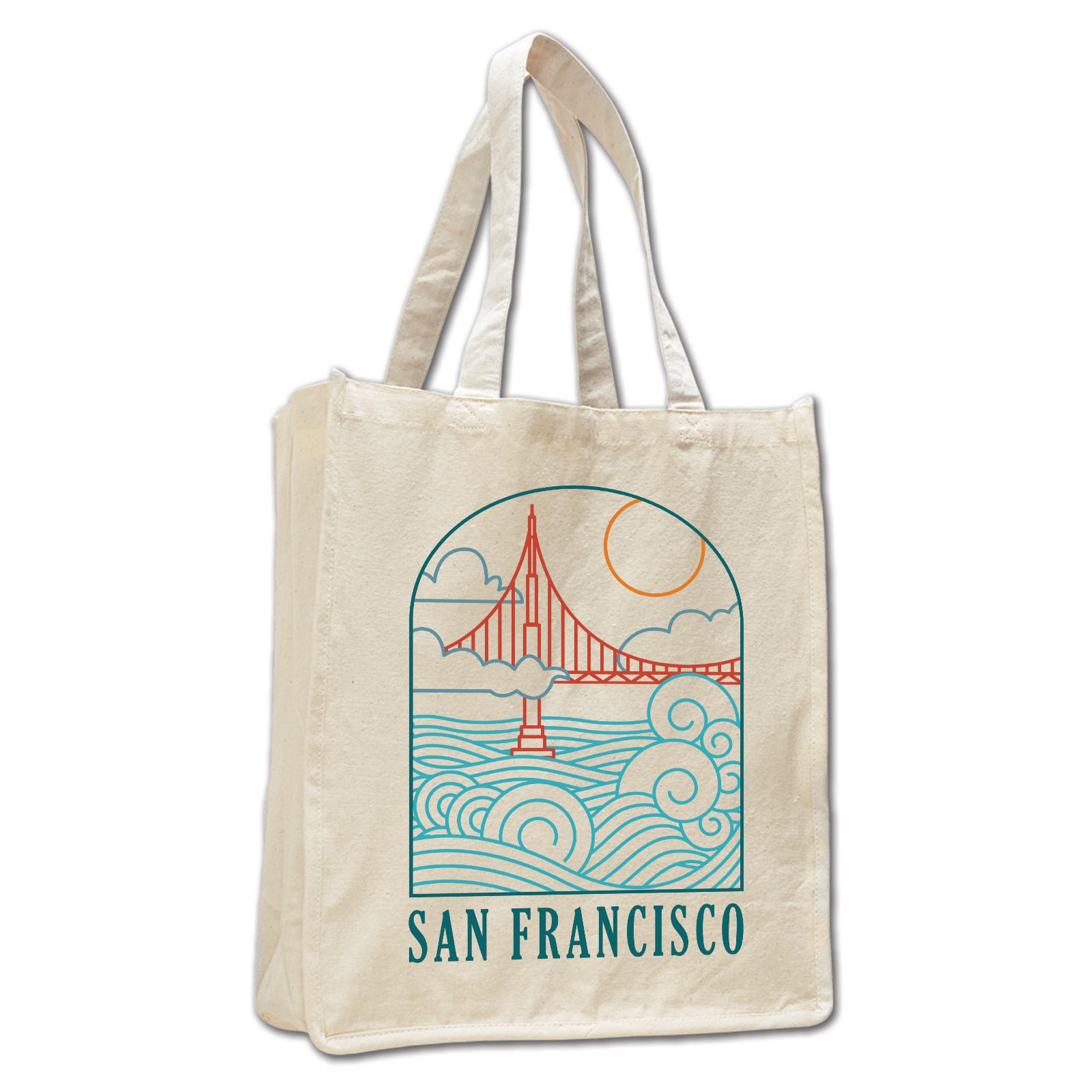 Wavy Bridge LG Shopping Tote
