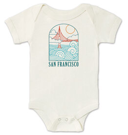Wavy Bridge Cream Onesie