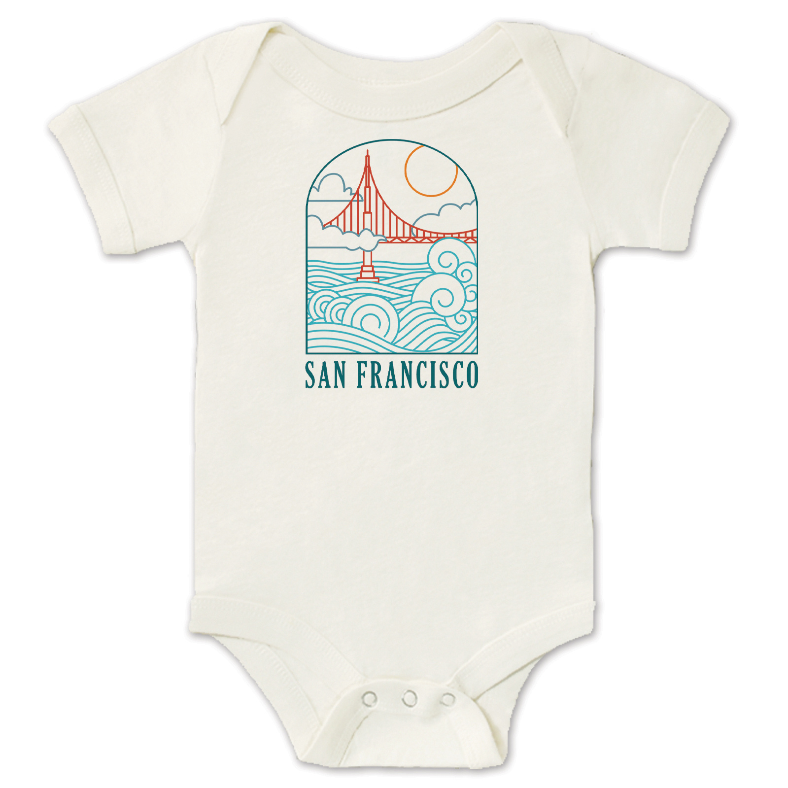 Wavy Bridge Cream Onesie