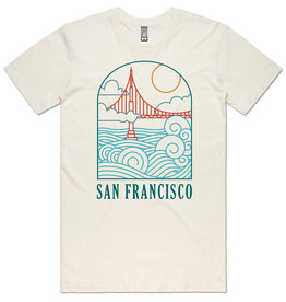 Wavy Bridge Unisex Cream Tee