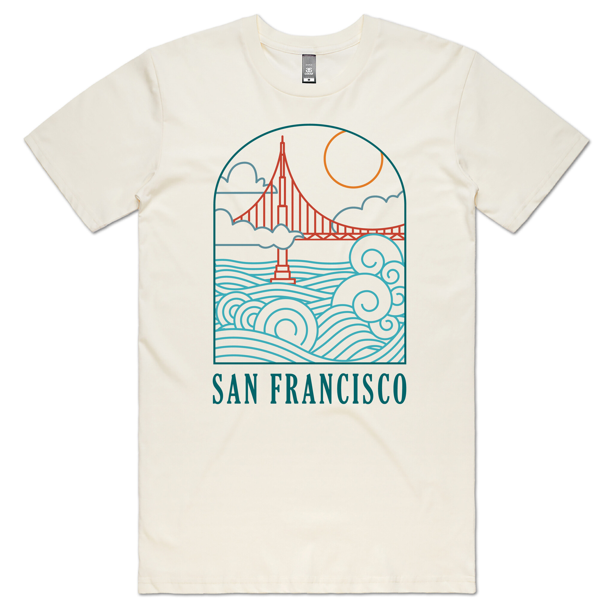 Wavy Bridge Unisex Cream Tee