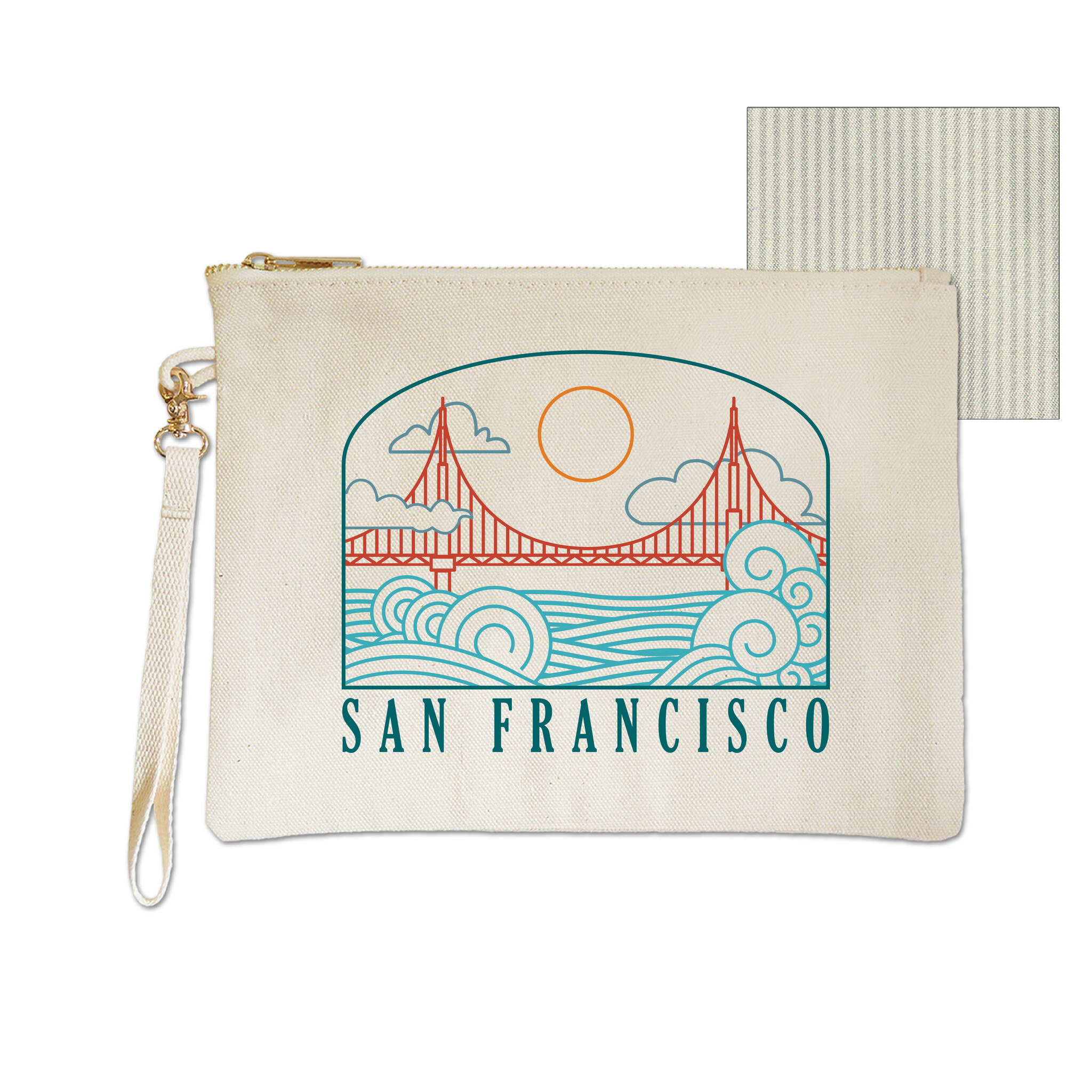 Wavy Bridge Zipper Pouch