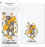 Poppy Bear Flour Sack Tea Towel