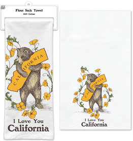 Poppy Bear Flour Sack Tea Towel